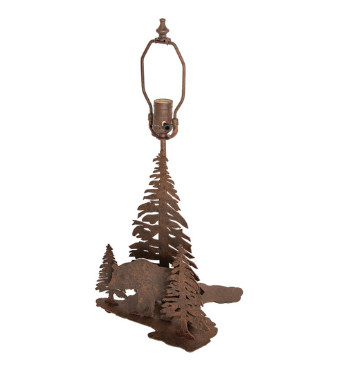 Lone Bear Two Light Table Base in Hand Painted Rust (57|244666)