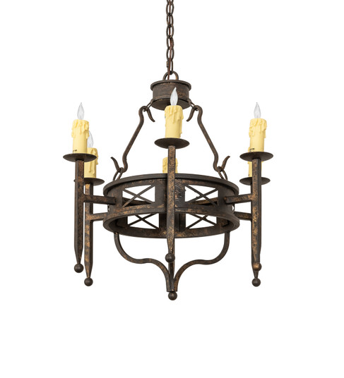 Jasmine Six Light Chandelier in Gothic Gold (57|243686)