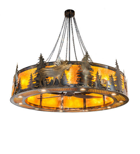 Roosevelt 40 Light Chandel-Air in Dark Burnished Antique Copper (57|243674)