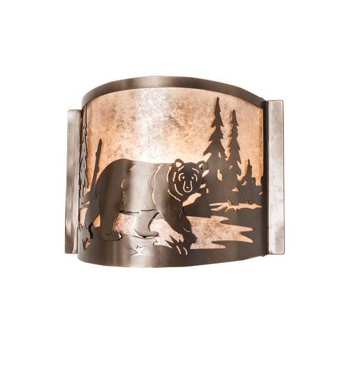 Bear At Lake One Light Wall Sconce in Brown Bronze (57|243423)