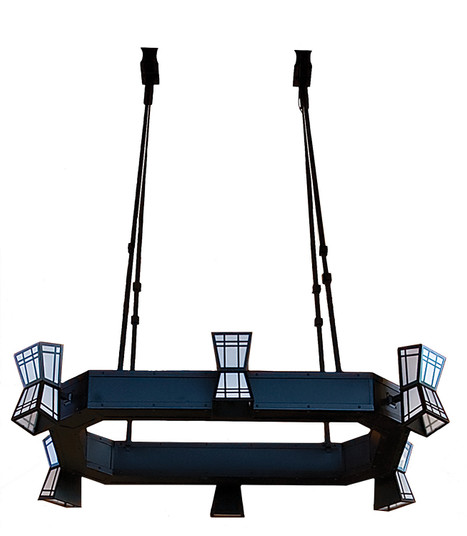 Cortland Six Light Chandelier in Textured Black (57|243291)