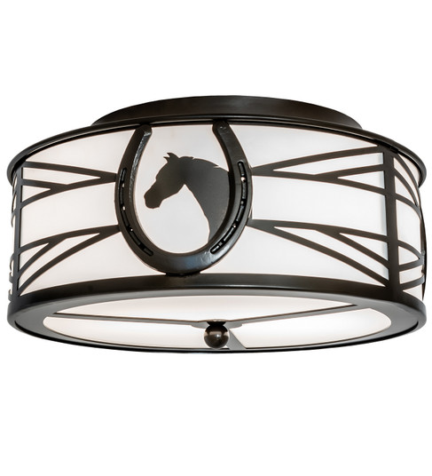 Horseshoe Two Light Flushmount in Timeless Bronze (57|242550)