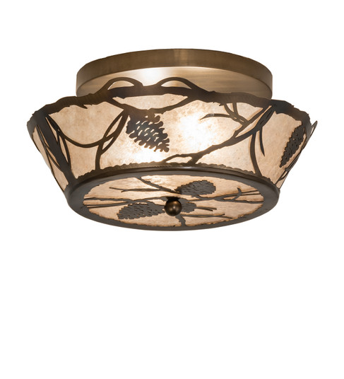 Whispering Pines Two Light Flushmount in Lt Burnished Antique Copper (57|242030)