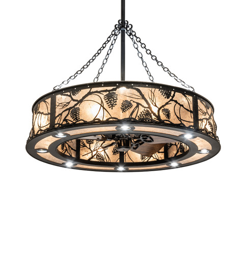 Whispering Pines LED Chandel-Air in Matte Black Oiled Bronze//Dark Oak Blades (57|241048)