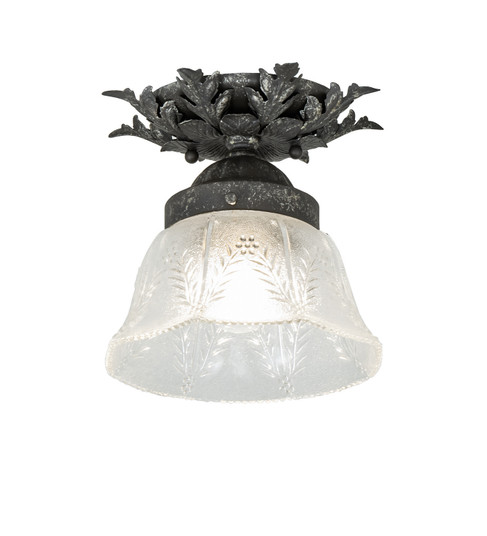 Fancy Floral One Light Flushmount in Antique Pewter (57|239955)