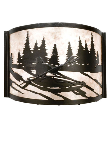 White Water Kayak One Light Wall Sconce in Textured Black (57|23831)