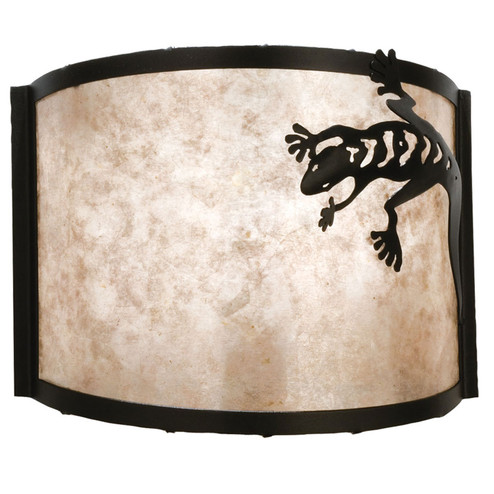 Gecko One Light Wall Sconce in Black Metal (57|23828)