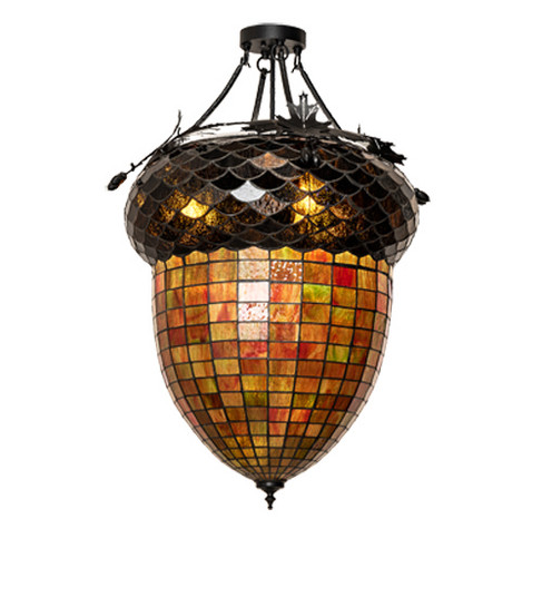 Greenbriar Oak LED Semi-Flushmount in Textured Black (57|237656)