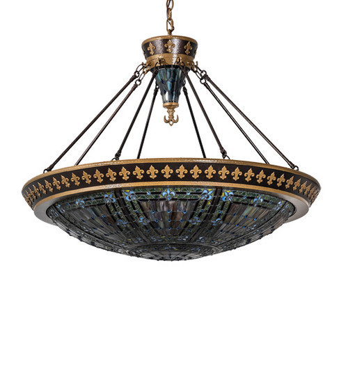 Fleur-De-Lis Six Light Pendant in Copper Vein New Gold (57|236594)