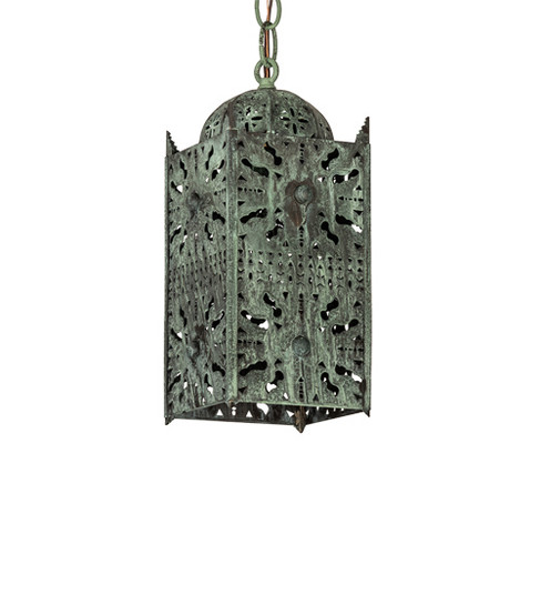 Moroccan One Light Pendant in Craftsman Verdi On Brass (57|235838)