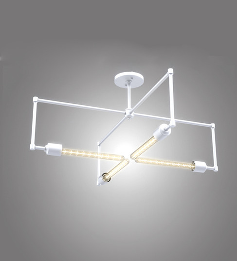 Pronograde Four Light Semi-Flushmount in Gloss White (57|234204)