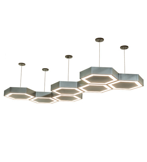 Jefferson LED Pendant in Nickel & White (57|233738)