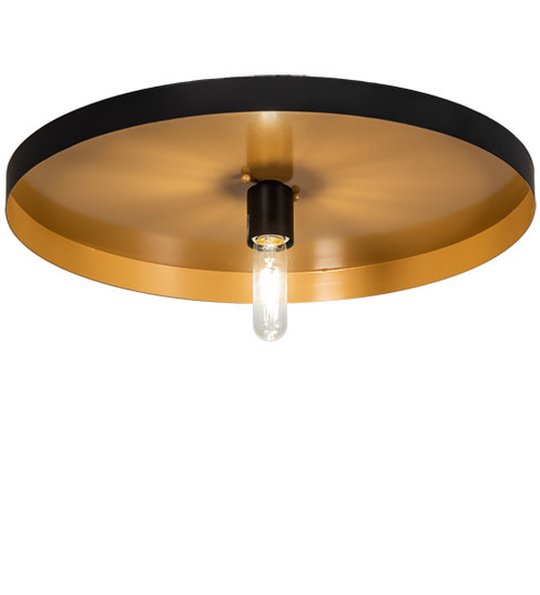 Cilindro One Light Flushmount in Solar Black And Sahara Gold (57|233499)