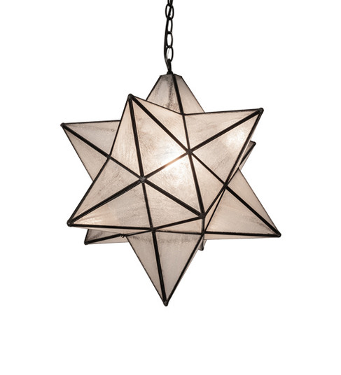 Moravian Star One Light Pendant in Textured Black (57|231949)