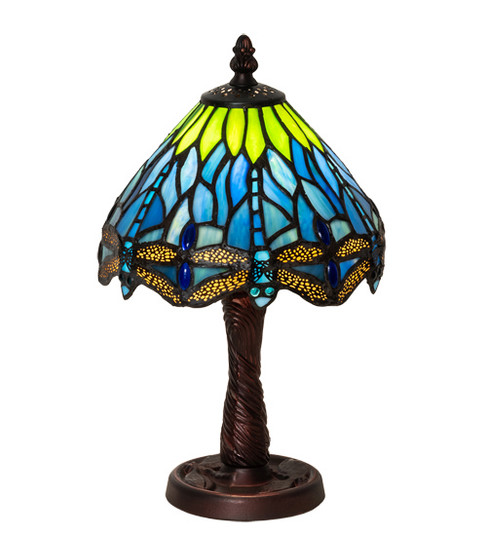 Tiffany Hanginghead Dragonfly One Light Table Lamp in Mahogany Bronze (57|230981)