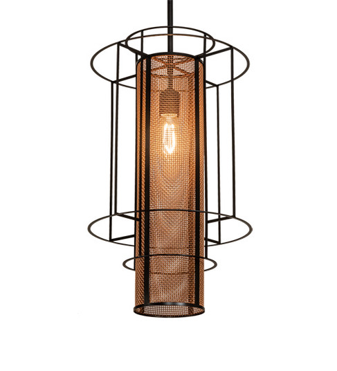 Cilindro LED Pendant in Flat Black/Metallic Bronze (57|230964)