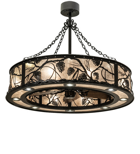 Whispering Pines LED Chandel-Air in Wrought Iron (57|230595)