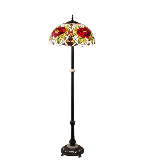Renaissance Rose Three Light Floor Lamp in Mahogany Bronze (57|230195)
