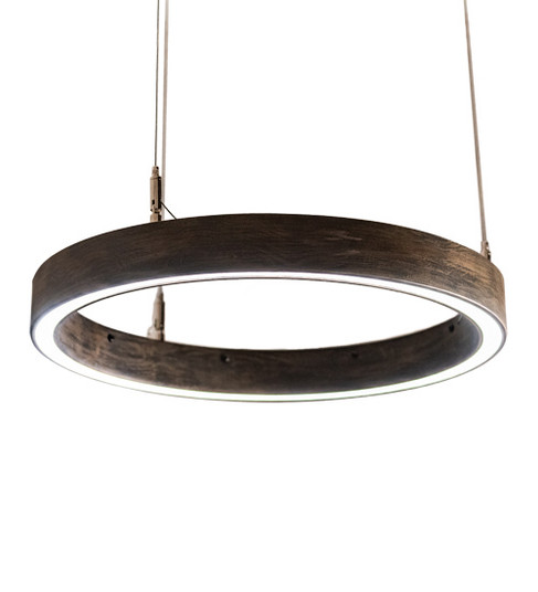 Anillo Halo LED Pendant in Florence Walnut/White (57|229987)