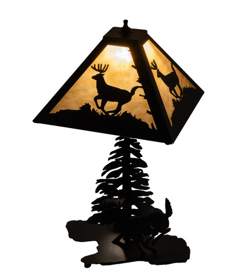 Lone Deer Two Light Table Lamp in Textured Black Textured Black (57|228149)