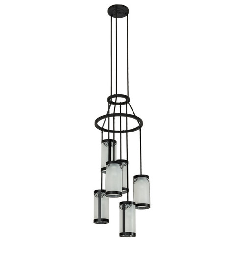 Putrelo Six Light Chandelier in Old Wrought Iron (57|225670) Putrelo Six Light Chandelier in Old Wrought Iron (57|225670)