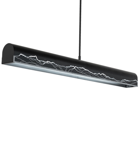 Mountains LED Pendant in Solar Black & Natural Iron (57|225607)