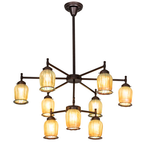 Revival Nine Light Chandelier in Mahogany Bronze (57|221336)