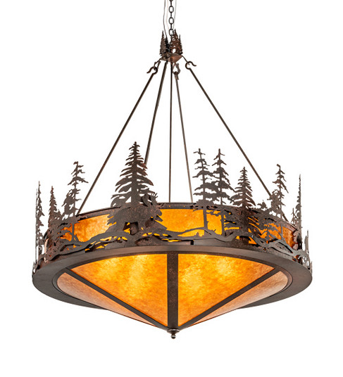 Moose At Dusk Six Light Pendant in Rustic Nail (57|219064)