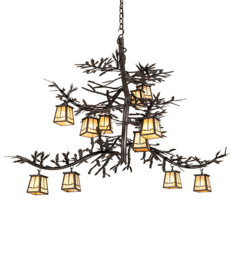 Pine Branch 12 Light Chandelier in Copper Rust (57|218578)