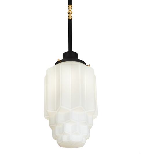 Paramount One Light Pendant in Solar Black With Brass Accents (57|218362)