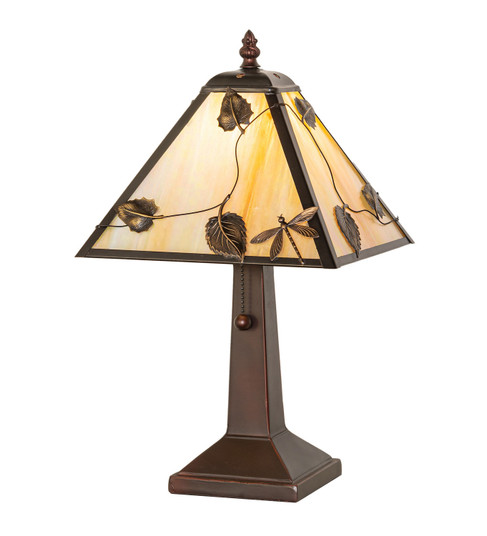 Vine Leaf & Dragonfly One Light Table Lamp in Craftsman Brown Mahogany Bronze (57|217778)