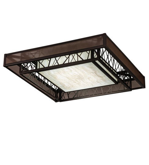 Quadrato LED Semi-Flushmount in Dark Bronze And White (57|217643)