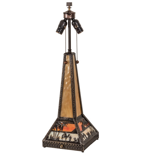 Camel Two Light Table Base in Hi-Lited Craftsman Brown (57|217639)