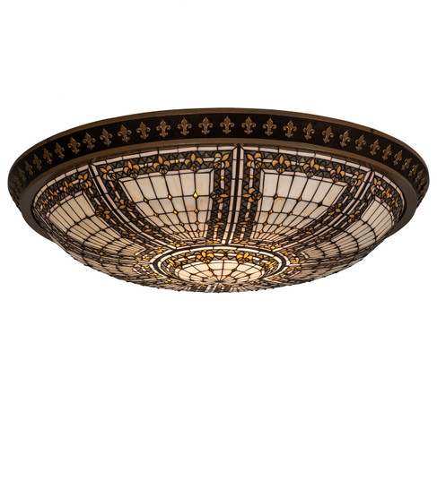 Fleur-De-Lis Eight Light Flushmount in Copper Vein/Gold (57|215477)