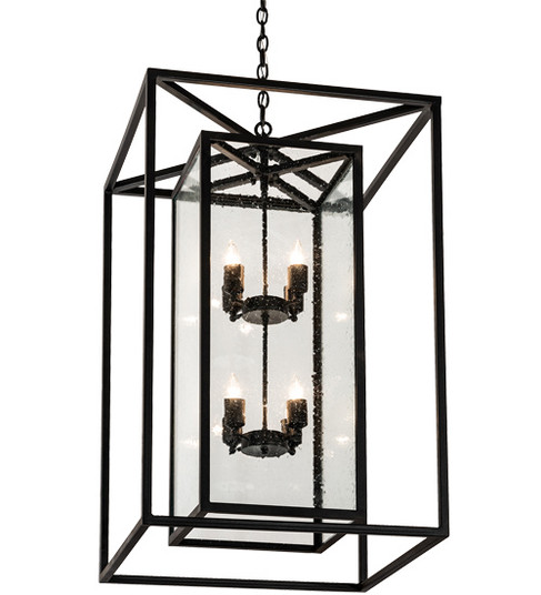 Kitzi Box Eight Light Pendant in Textured Black (57|214846)