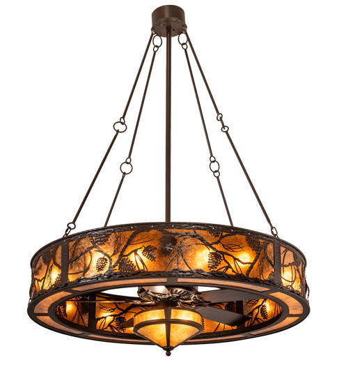 Whispering Pines 19 Light Chandel-Air in Caf Noir (57|214539)