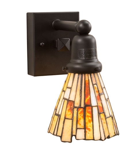 Delta One Light Wall Sconce in Black Metal (57|214080)