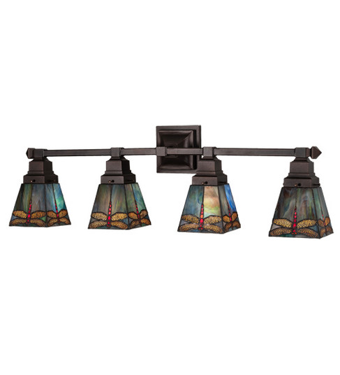 Prairie Dragonfly Four Light Vanity in Mahogany Bronze (57|214031)
