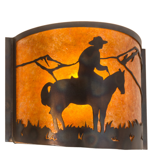 Cowboy One Light Wall Sconce in Dark Burnished Antique Copper (57|213955)