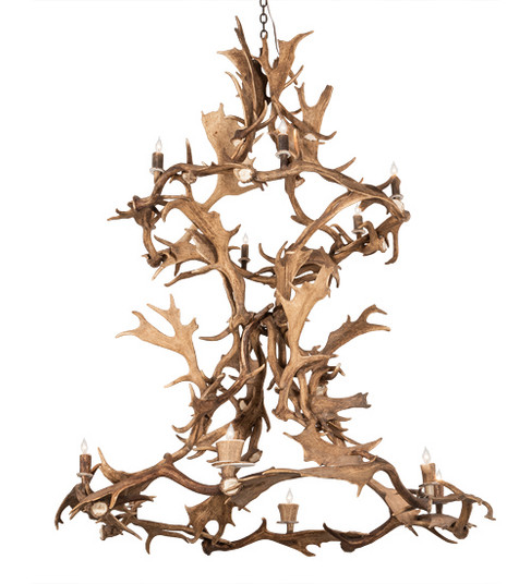 Antlers 12 Light Chandelier in Mahogany Bronze (57|212274)