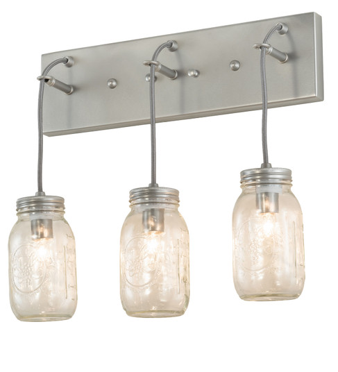 Mason Jar Three Light Vanity in Nickel (57|211772)