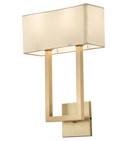 Quadrato Two Light Wall Sconce in Brushed Brass (57|211520)