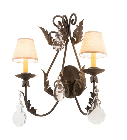 French Elegance Two Light Wall Sconce in Brass Tint (57|211476)