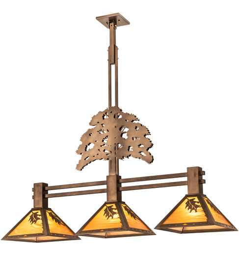 Oak Tree Three Light Island Pendant in Antique Copper (57|205479)