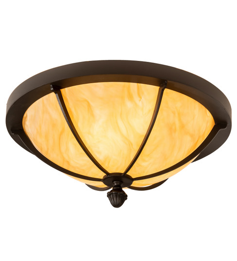 Dominga Three Light Flushmount in Wrought Iron (57|205084)