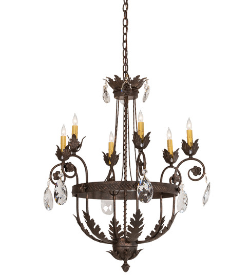 Antonia Six Light Chandelier in Black Metal,Antique (57|204681)