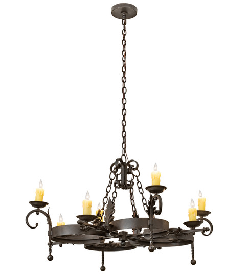 Andorra Eight Light Chandelier in Chestnut (57|204195)
