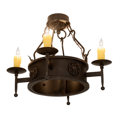 Lorenzo Four Light Semi-Flushmount in Chestnut (57|204184)