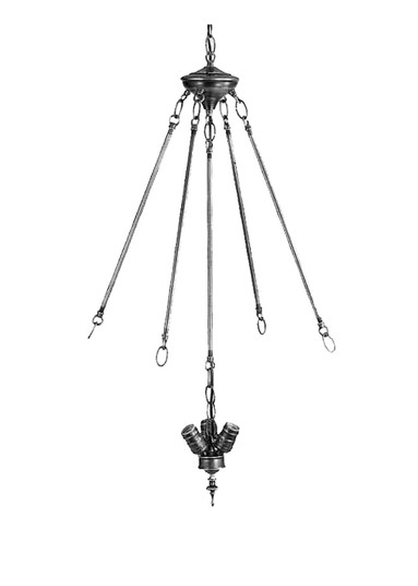 Inverted Pendant Hardware Three Light Cluster Invert in Mahogany Bronze (57|20396)