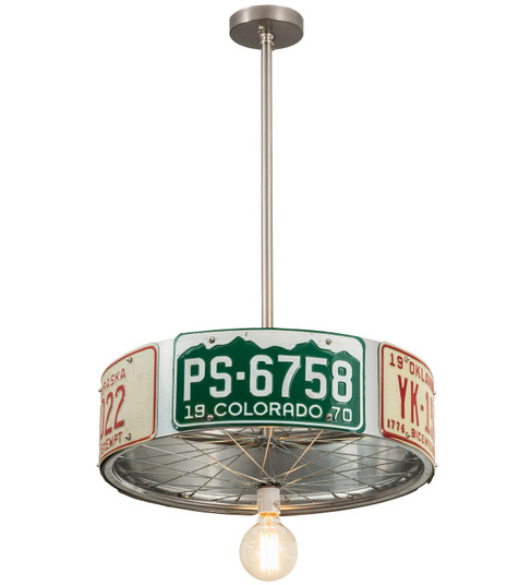 Stateplate LED Pendant in Raw Steel (57|201074)